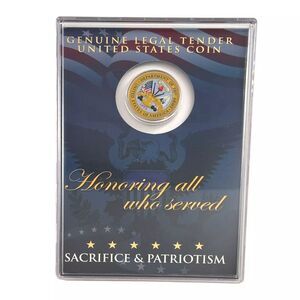 United States Army Emblem Colorized JFK Kennedy Half Dollar Coin